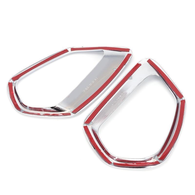 2 Pcs Chrome Car Back Rear Fog Light Lamp Cover Trim For Mitsubishi Outlander
