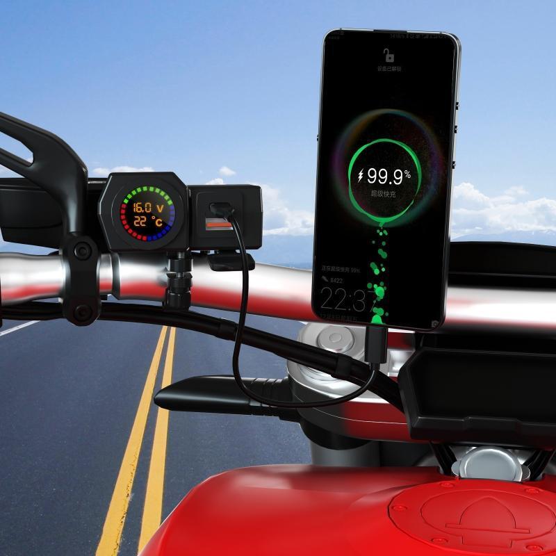 Shockproof Motorcycle Phone Power Adapter Multifunction Charger for Motorcycle