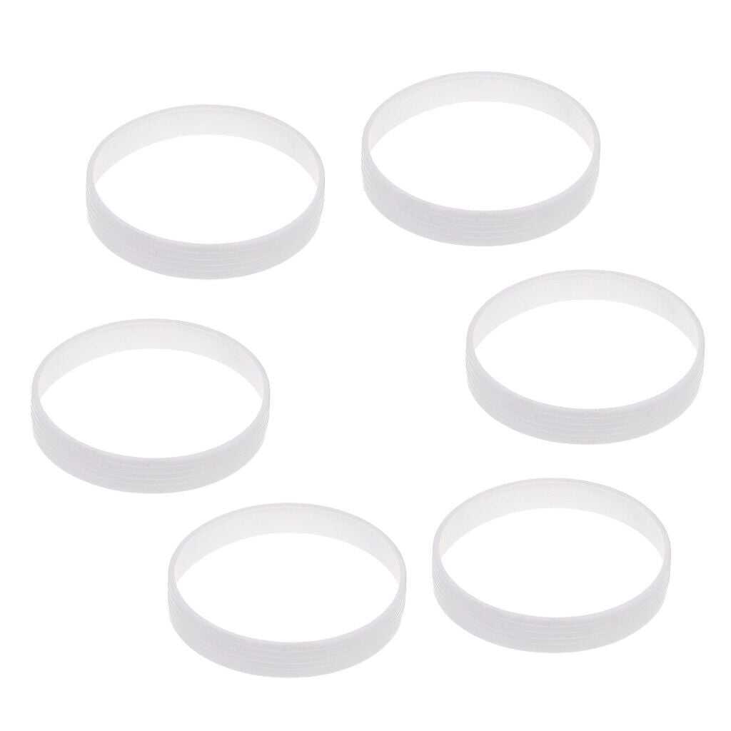 6 Pieces White Plastic  Putting Cup Ring Golf Field Equipment 11cm