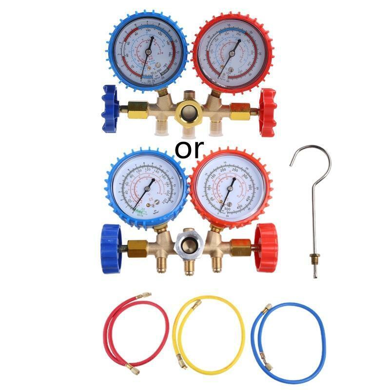 AC Diagnostic Manifold Freon Gauge Hose Set Charging R134A R12 R22 R502 Refriger