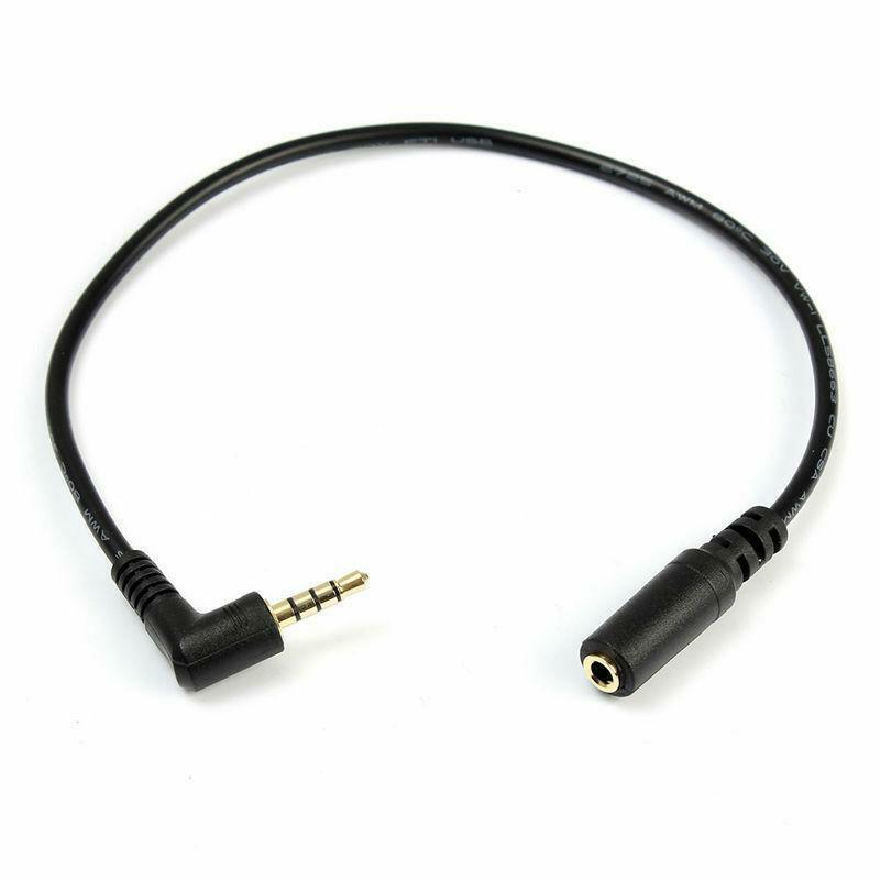 3.5mm 4Pole 90°Angled Male to Female AUX Audio OMTP interchange CTIA Cable New