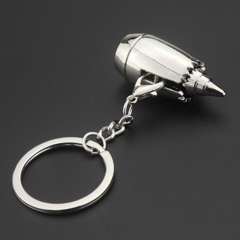 New Creative Airplane Turbine Pendant Key Ring Fashion Keychain Storage Keys Men