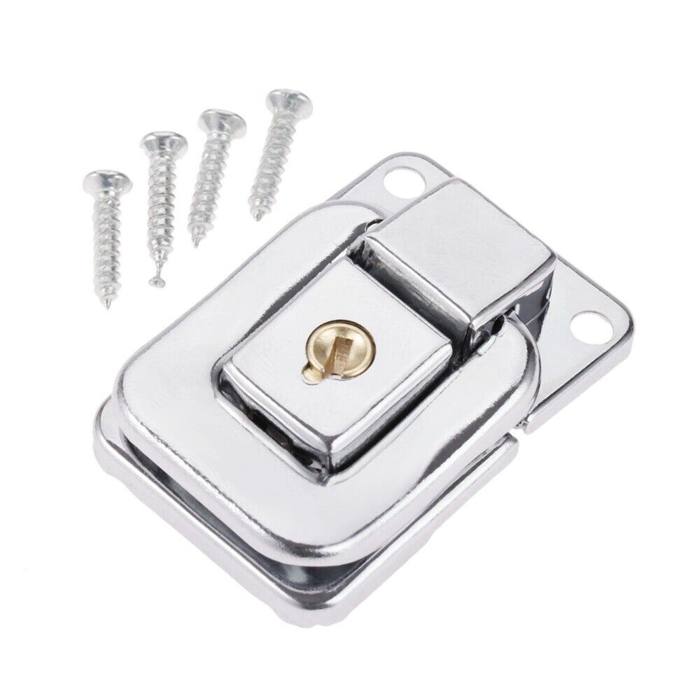 38*28mm Furniture Drawer Cabinet Wardrobe Door Toggle Latch Lock Hardware & Key