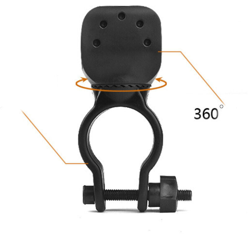 360 Degree Rotary Bycicle Clip Holder Bracket for Flashlight Torch Lamp
