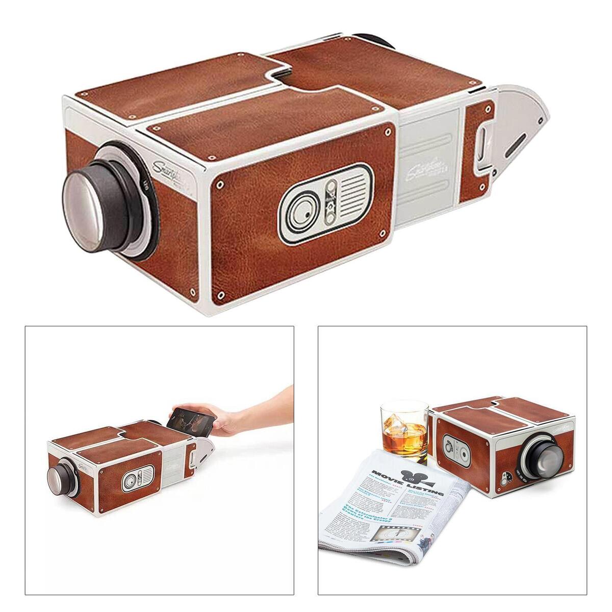 Smart Phone Projector DIY Cardboard Theater Home Cinema Gift for Friends Family