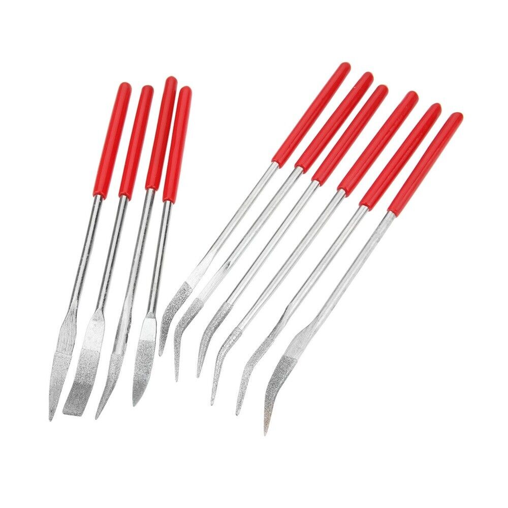 10pc Diamond Carving Jewelry Crystal Metal Craft Ceramic Riffler Needle File Set