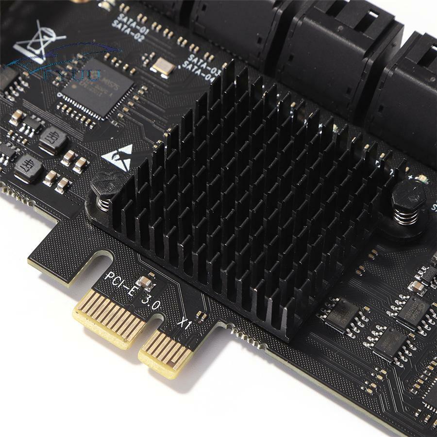 PCIE 1X to 12-Port SATA 3.0 Adapter Card Add on Cards Riser PCIE Card For Mining