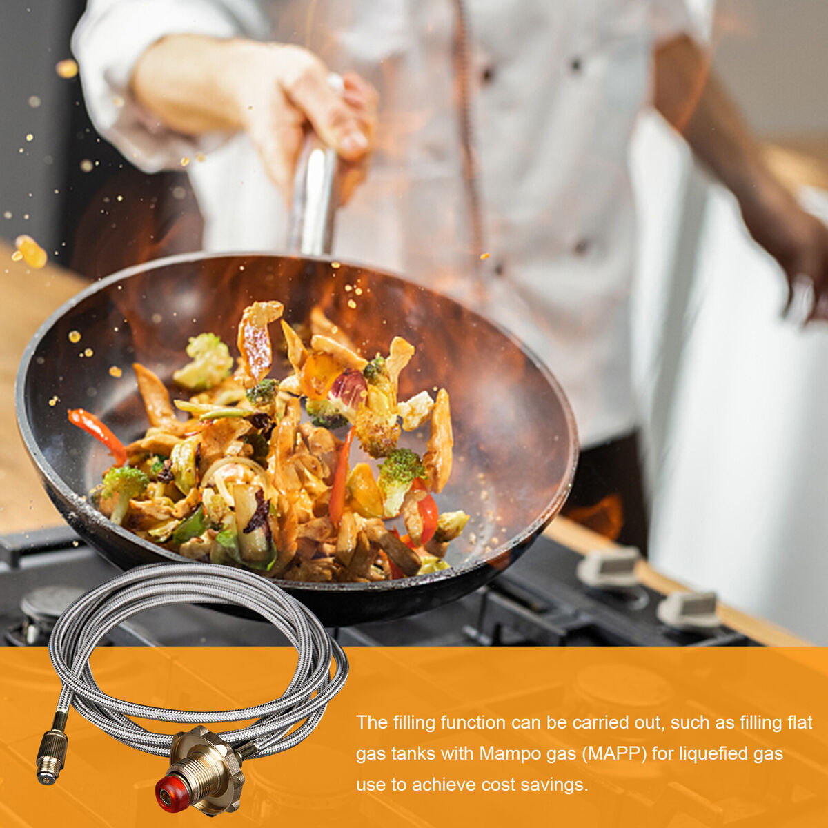 Flat Gas Cylinder Coupler LPG Flat Can Connector Camping Gas Stove Adapter