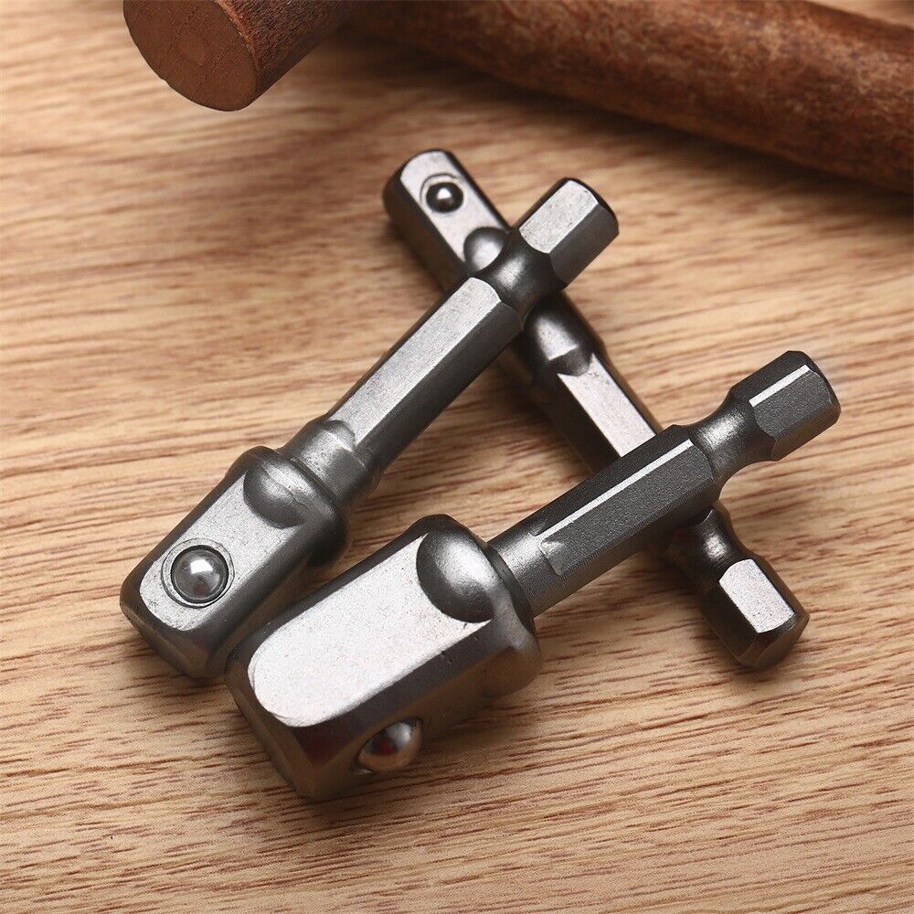 1/4" 3/8" 1/2" Socket Adapter Drill BIts Set Hex Shank Power Impact Driver Tool
