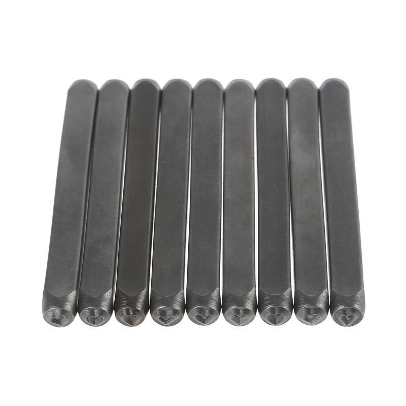 9 Pieces/Set Metal Smiley Stamps Set Metal Punch Stamps Jewelry Stamping Tools