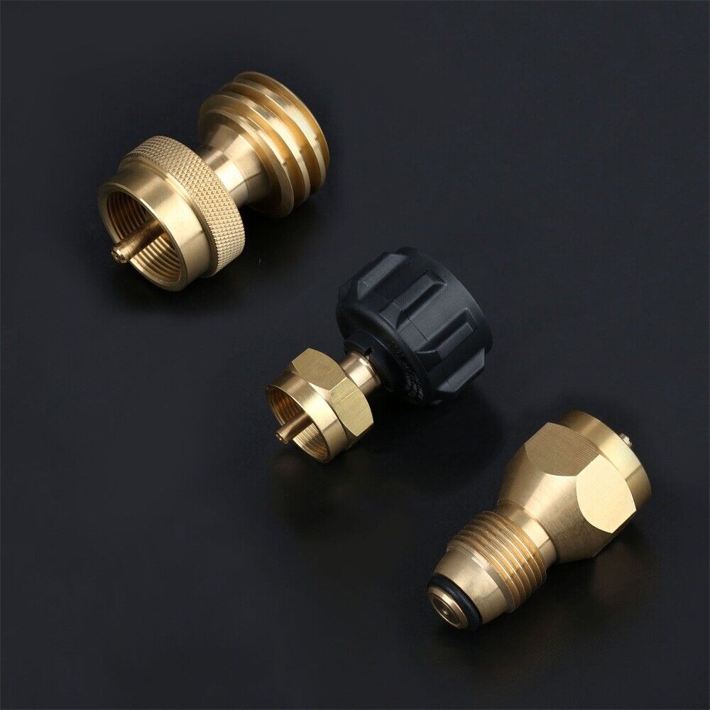 3PCS Propane Refill Adapter Converter QCC1/POL Cylinder Gas Tank Connections