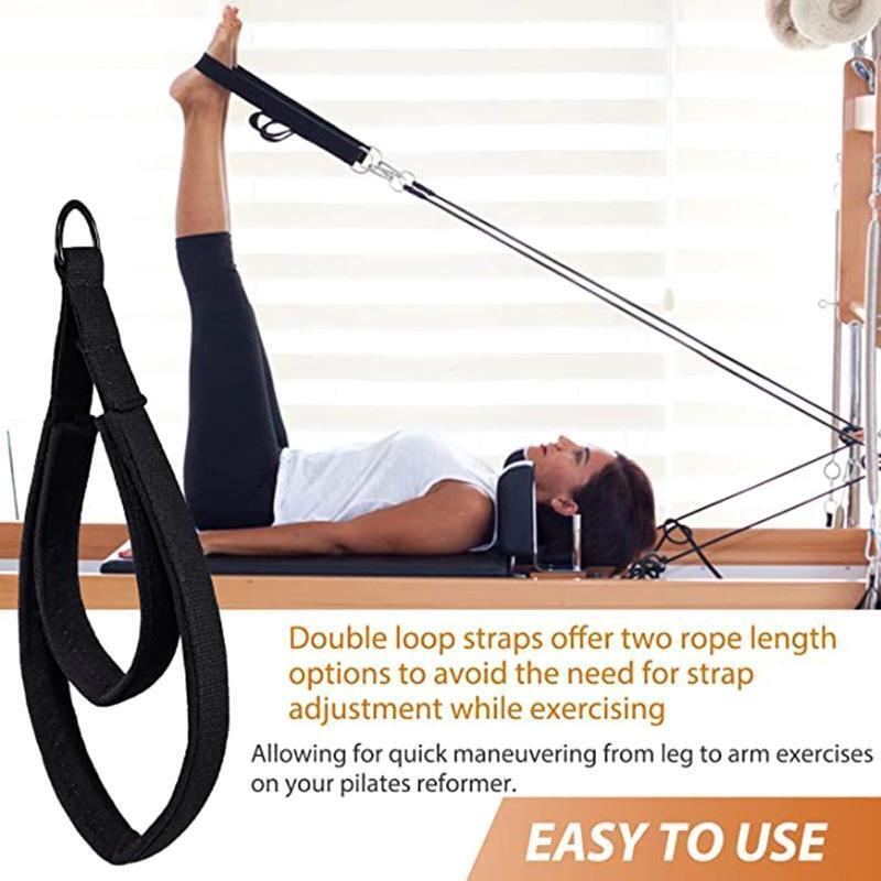 Double Loop Straps for Pilates Reformer Training Leg Stretcher Easy to Use Gift