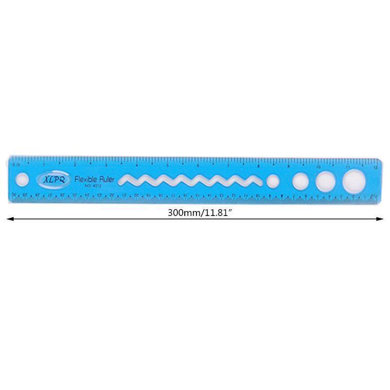 Soft 30cm Ruler Multicolour Flexible Creative Stationery Rule Office School