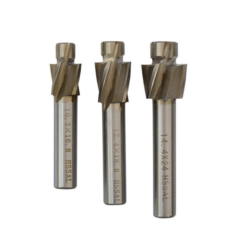 Counterbore End Mill 7 Pcs M3-M12 Straight Shank Cutter Stainless Steel Tools