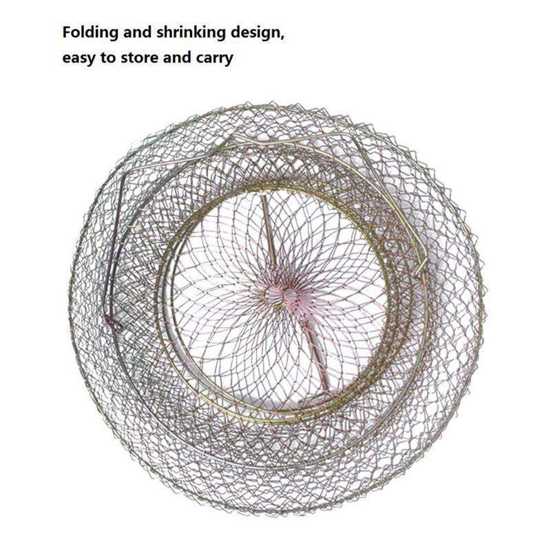 Floatable Galvanized Steel Wire Fish Baskets,Floating Wire Collapsible Fish Cage