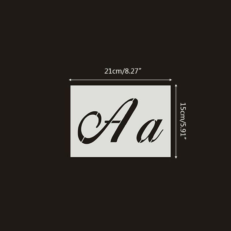 36pcs/set Letter Alphabet Stencil Wall Painting Wood DIY Drawing Template Craft