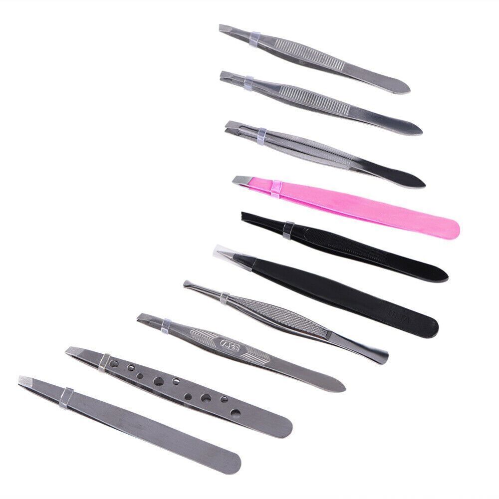 Tools Stainless Steel Eyelash Extension Clip Hair Pluckers Eyebrow Tweezer