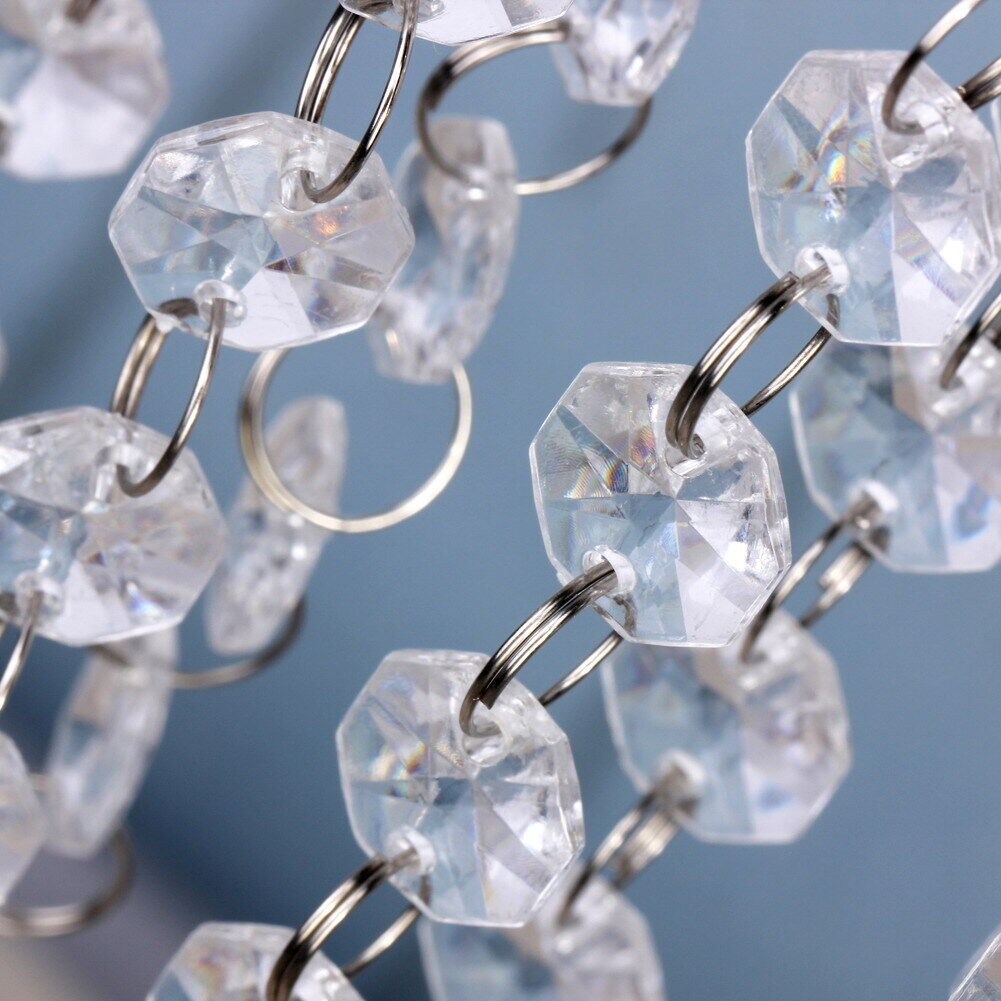 33 FT Crystal Clear Acrylic Bead Garland Chandelier Hanging wedding supplie