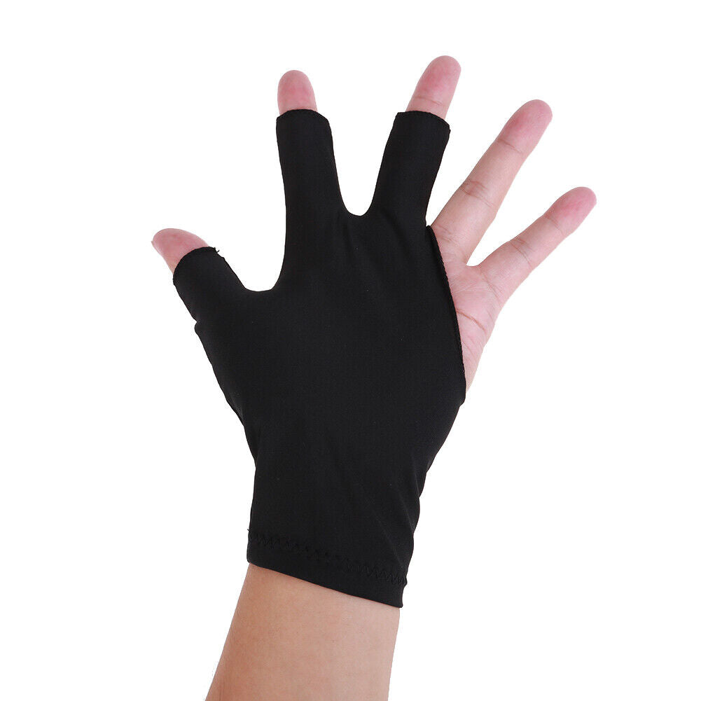 5pcs Snooker Billiard Gloves Three 3 Finger Left Hand Gloves for Men Women