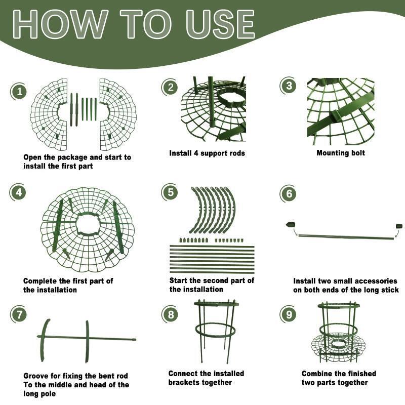DIY Planting Rack Kit Flower Vine Climbing Pot Stand Support Frame Plastic