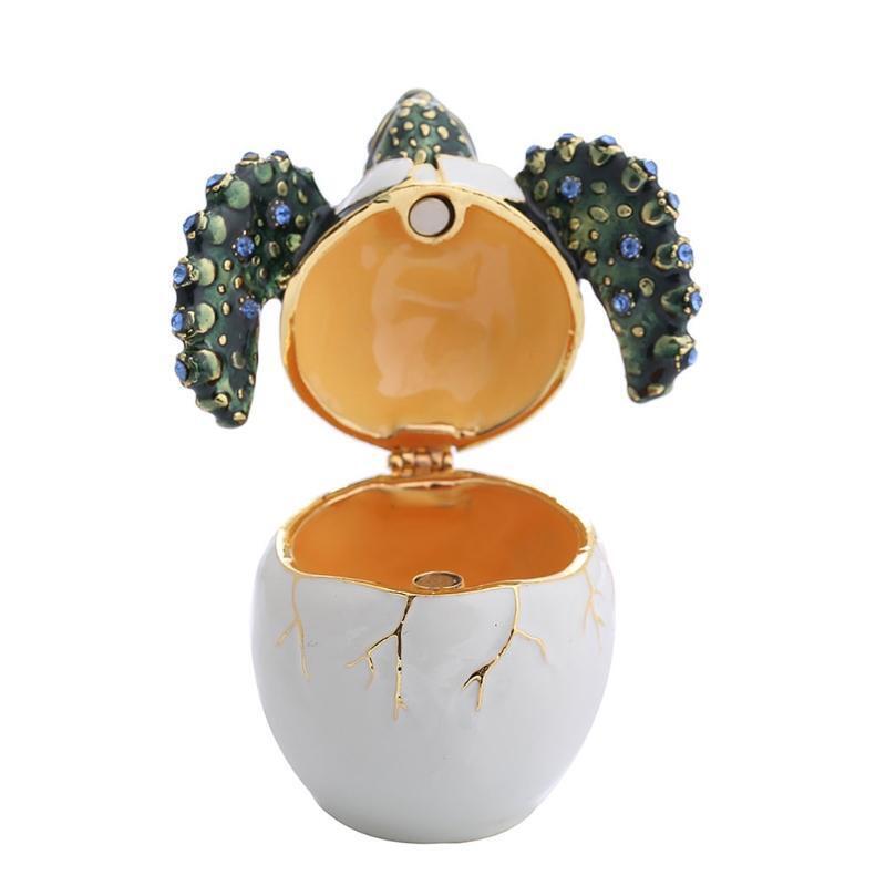 Girls Lady Enamel Jewelry Trinket Box Necklace Earring Organizer Birthday Gift