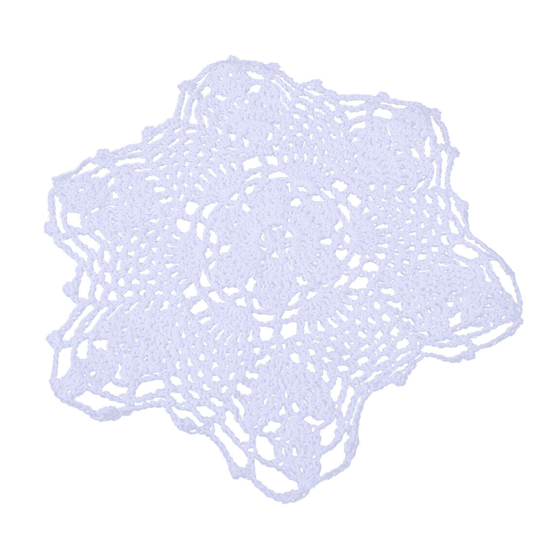2x White Floral Crochet Lace Doily Coasters Placemat Snowflake Wedding Party Ly