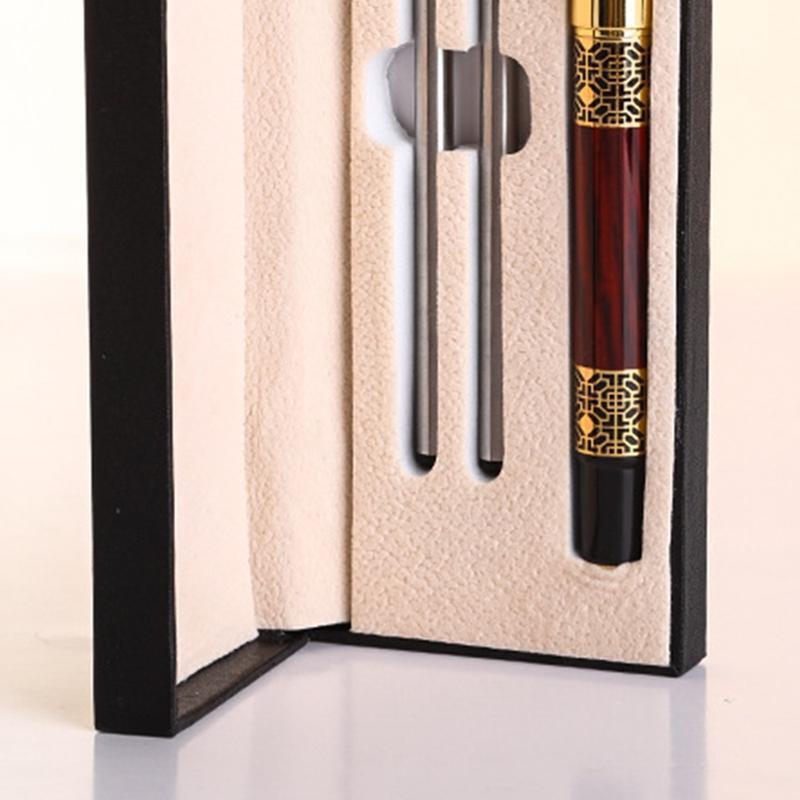 Luxury Metal Ballpoint Gel Pen Kit Black Ink for Writing Journaling Notetaking