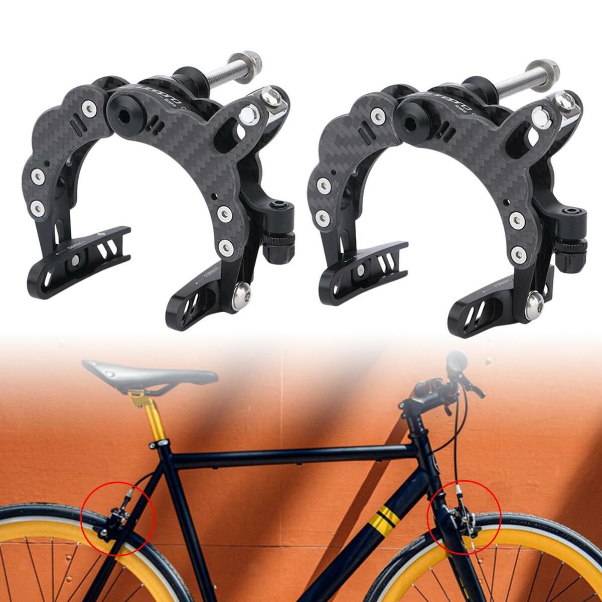 2 Pieces  Brake Caliper Bicycle Carbon Fiber  s MTB Repair
