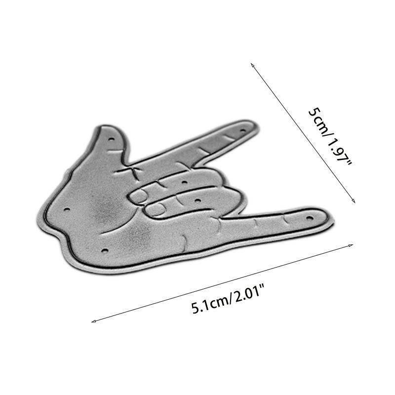 Love Hand Gesture Metal Cutting Dies Stencil DIY Scrapbooking Card Template Mold