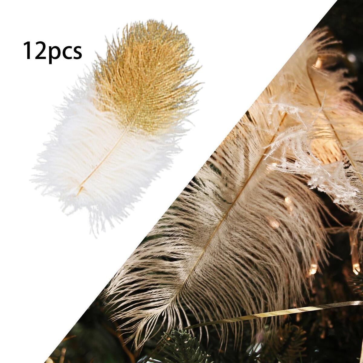 24 Pieces Ostrich Feathers 15-20 Cm for Centerpieces