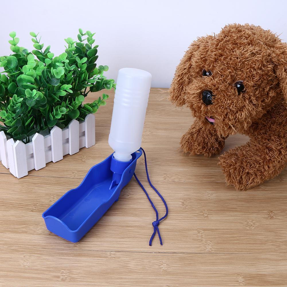 250ml Dog Water Bottle Feeder Portable Outdoor Pet Drinking Bottle(Blue)