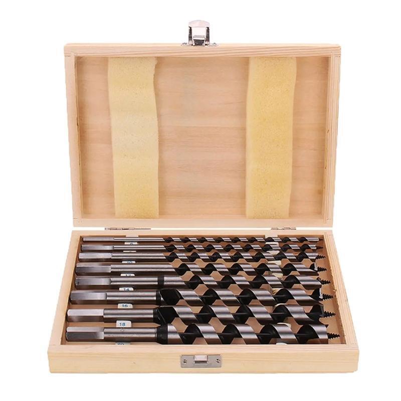 Multifunctional Easy to Store High Carbon Steel Woodworking Support Drill 8Pcs