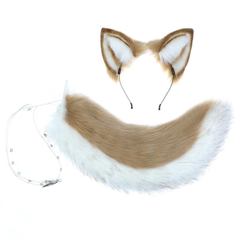 Shiba Inu Ear Headband Faux Fur Ear Hair Hoops Night Party Anime Lolita Hairband