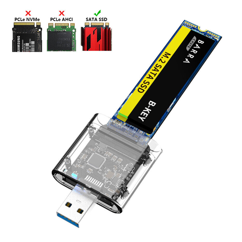M2 SSD Case M.2 to USB3.0 Gen 1 SATA NGFF Hard Disk Enclosure Box (No Shell