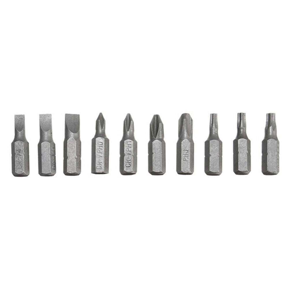 10pcs Electric Drill Screwdriver Bit Torx Cross Hex Shank Head (Yellow)