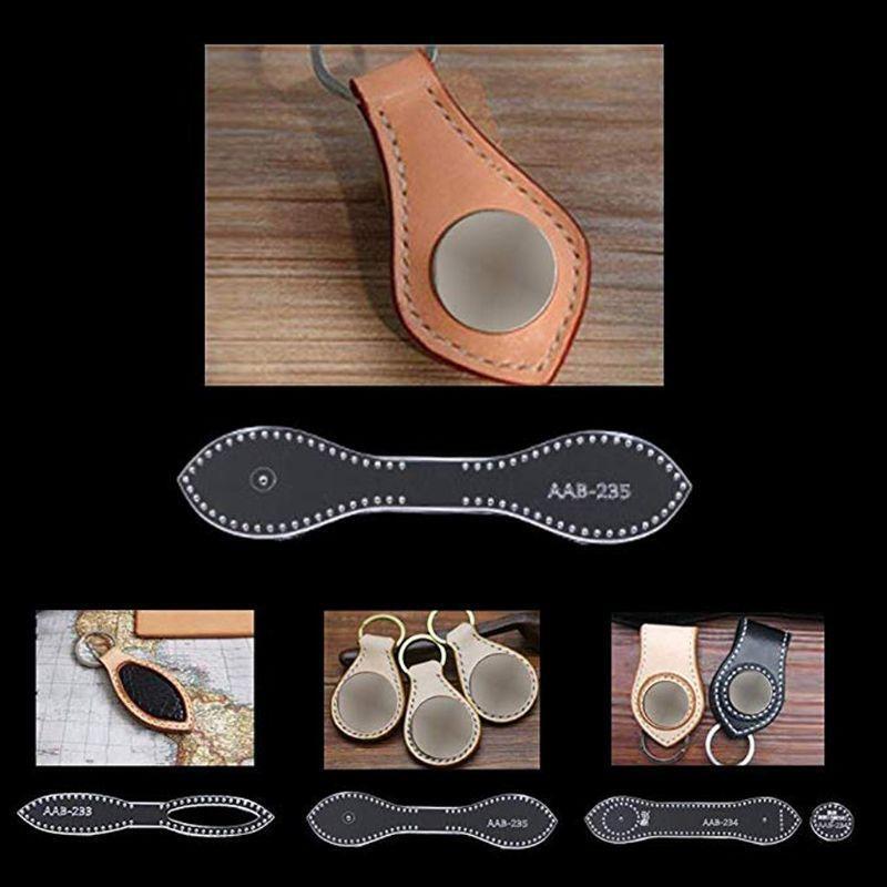 4Type Acrylic Template Clear Acrylic Patter Stencil for Leather Pattern Making