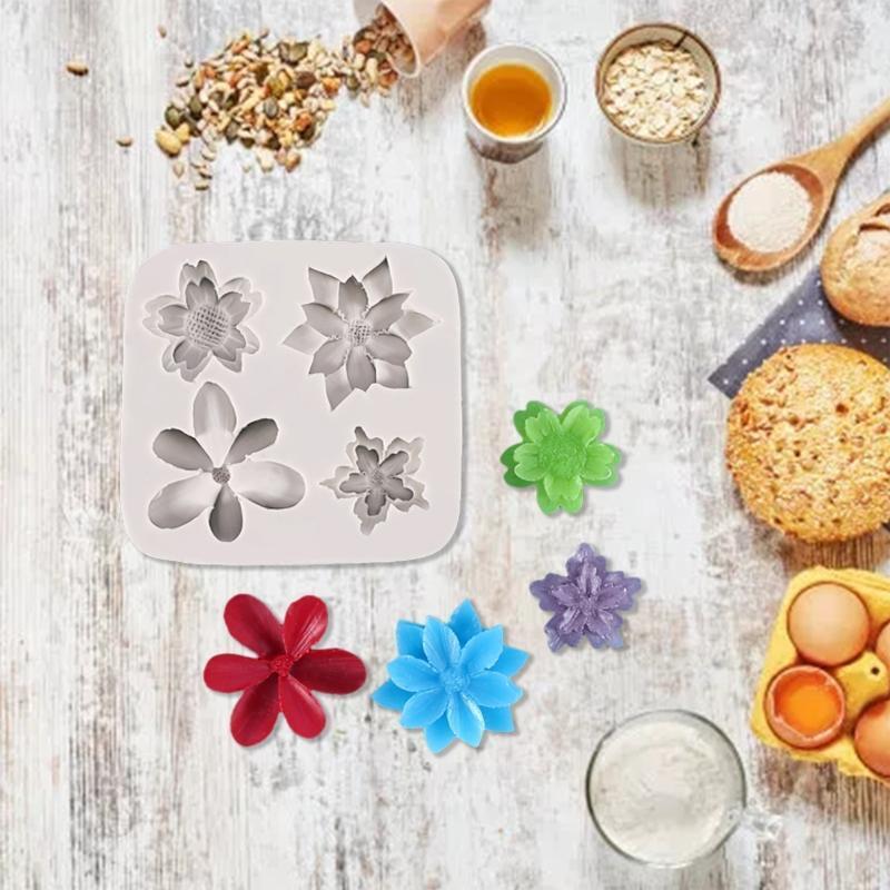 Baking Fondant Mold Baking Accessories Daisy Cherry Blossom Shape for DIY Baking