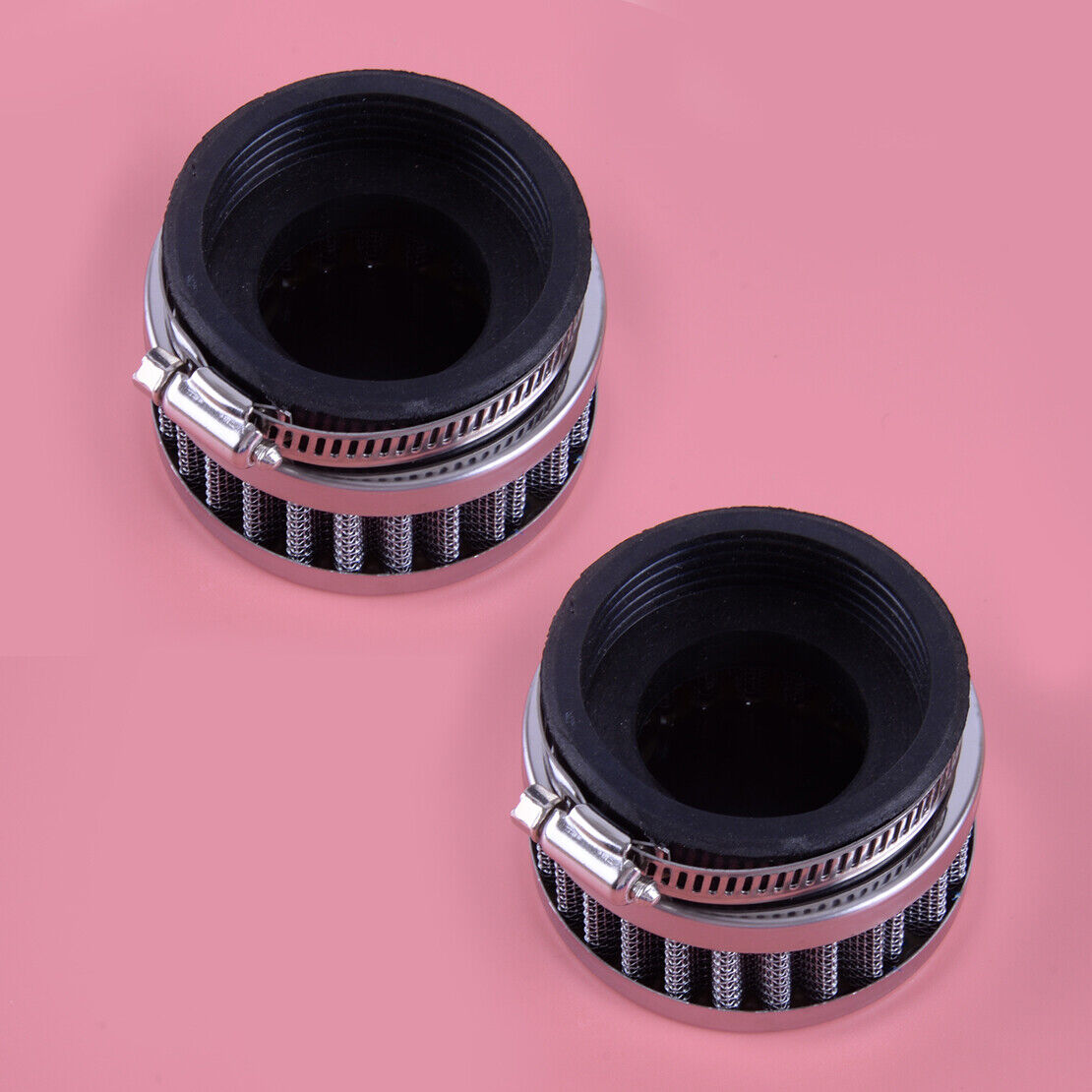 2pcs 52-58mm Carb Air Filters Cleaners Pod Fits Motorcycle Pit Dirt Bike Scooter