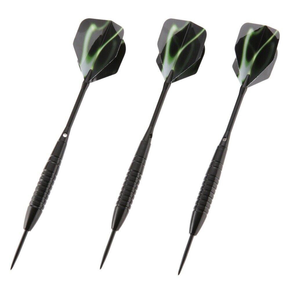 3Pcs/Set Darts Steel Tip Dart With Aluminium Shafts & Green Aurora Flights  22g
