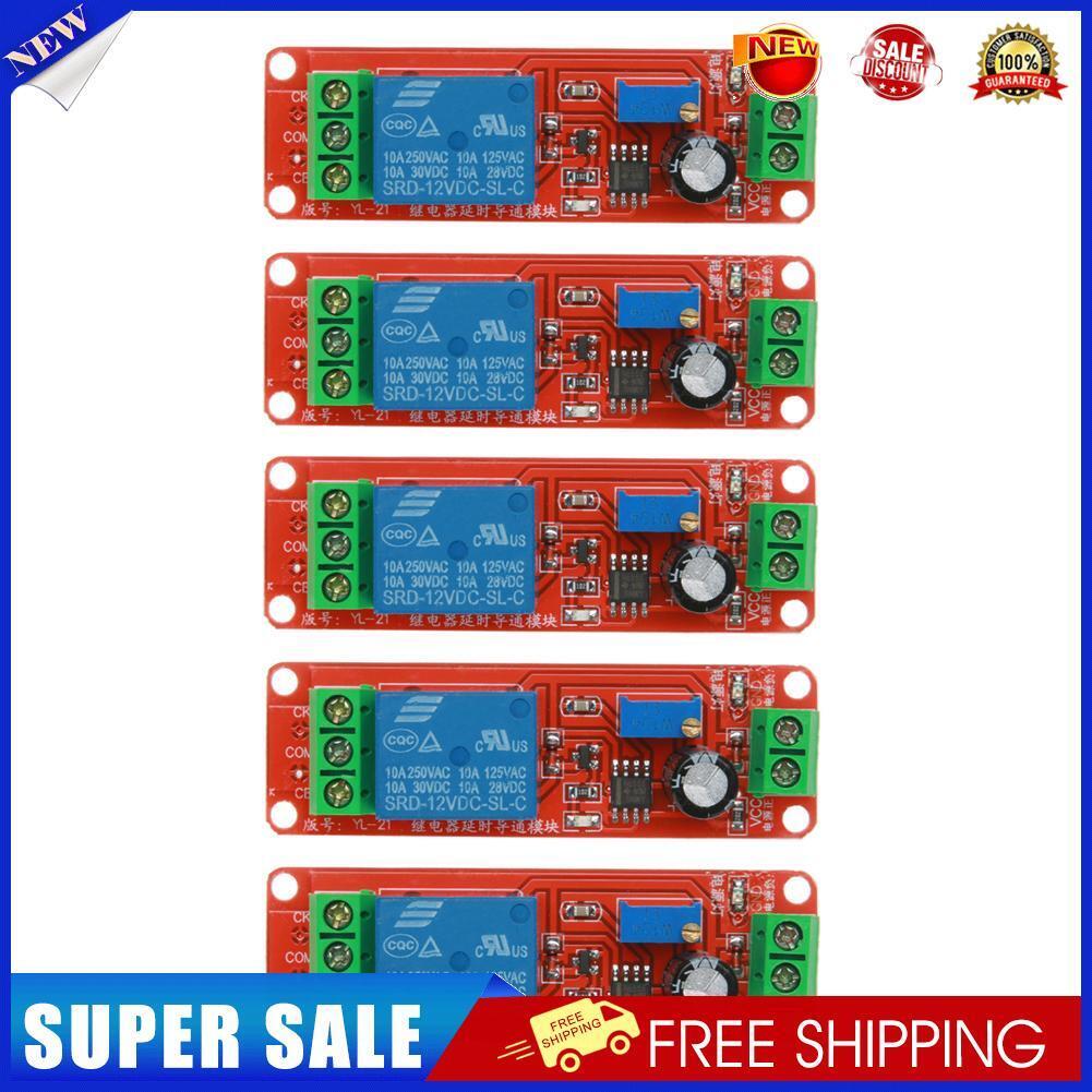 5pcs DC 12V Delay Relay Shield NE555 Timer Switch Adjustable Module