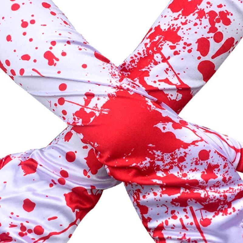 Bloody Gloves Long Halloween Fancy Dress Costume Nurse Zombie Dress Up Costumes