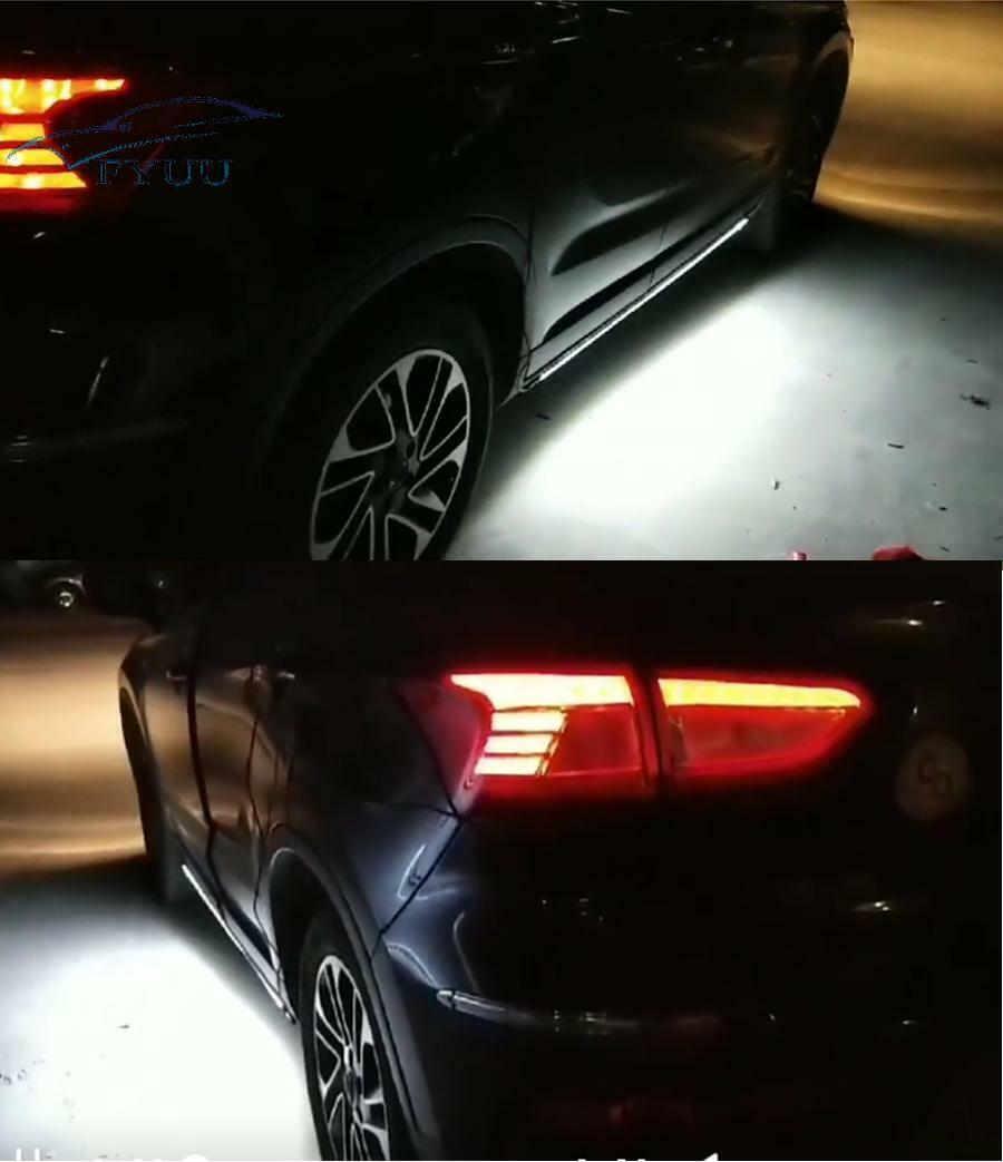 2X 24" Board Side Step LED Light Amber White Turn Signal DRL Bar 2835 SMD Style