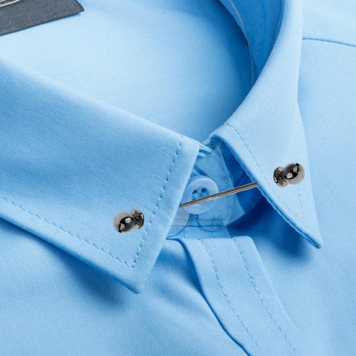 Fashion Mens Shirt Collar Bar Pin, Ball Head Badges, Brooch Pin Jewelry Necktie
