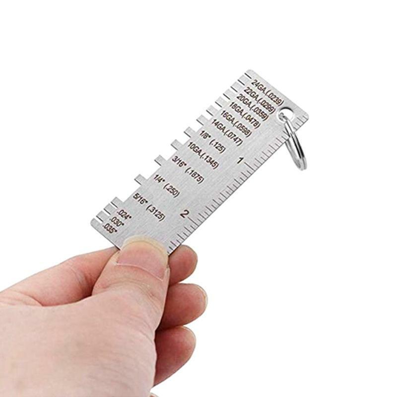Stainless Steel Wire/Metal Sheet Thickness Gauge Welding Gage Measuring Ruler