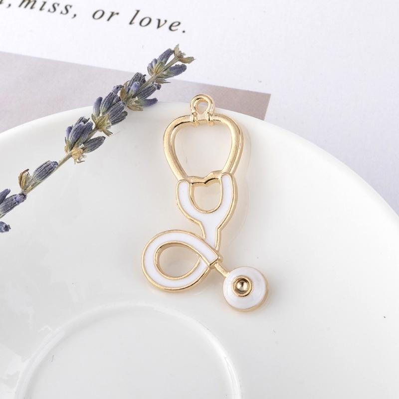 9x/Set Nurse Theme Pendant Enamel Charms Nurse Cap Hat Pendant for DIY Art Craft