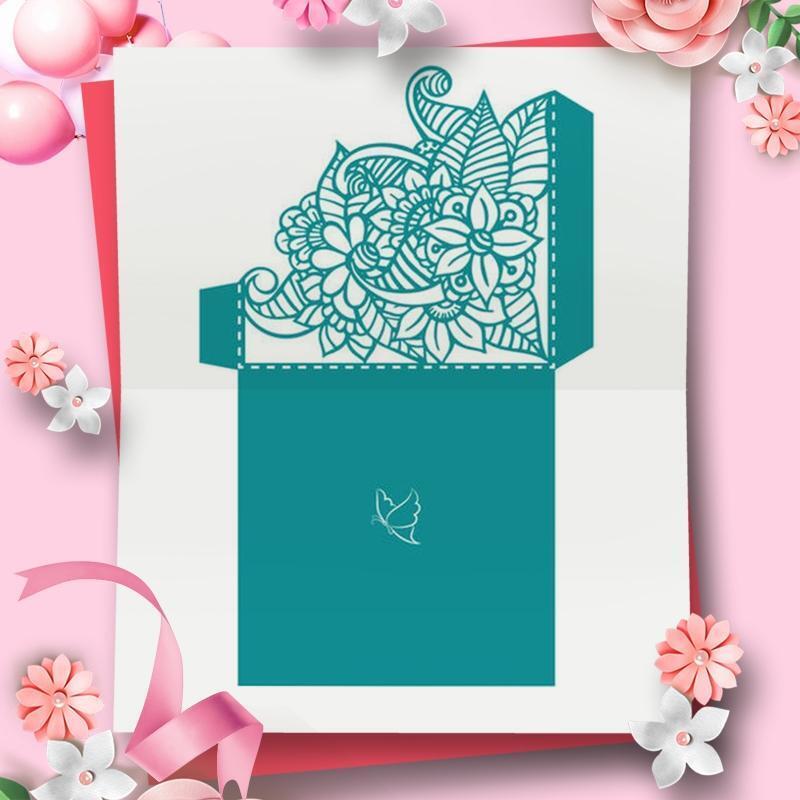 Flower Envelope Cutting Dies Handmade Stencil Mold Embossing Pattern