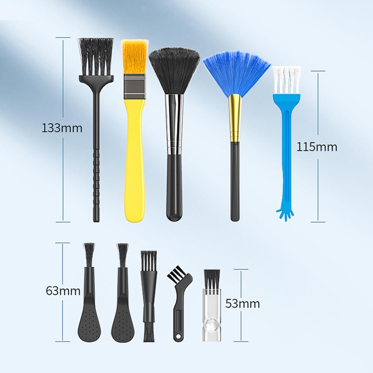 10Pcs Keyboard Brush Kit Portable Anti Static Cleaner Tools for Electronics