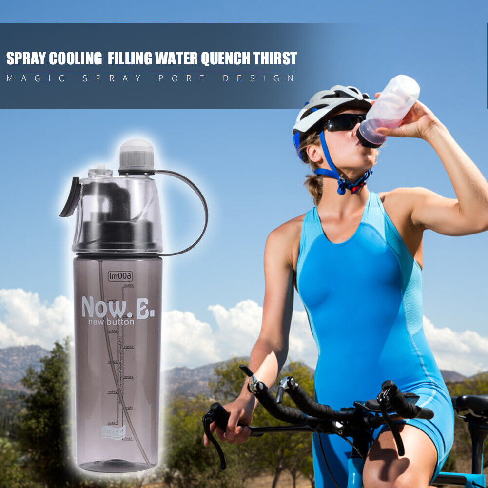 600mL Sports Spray Kettle Outdoor Cycling Camping Leakproof Water Bottle