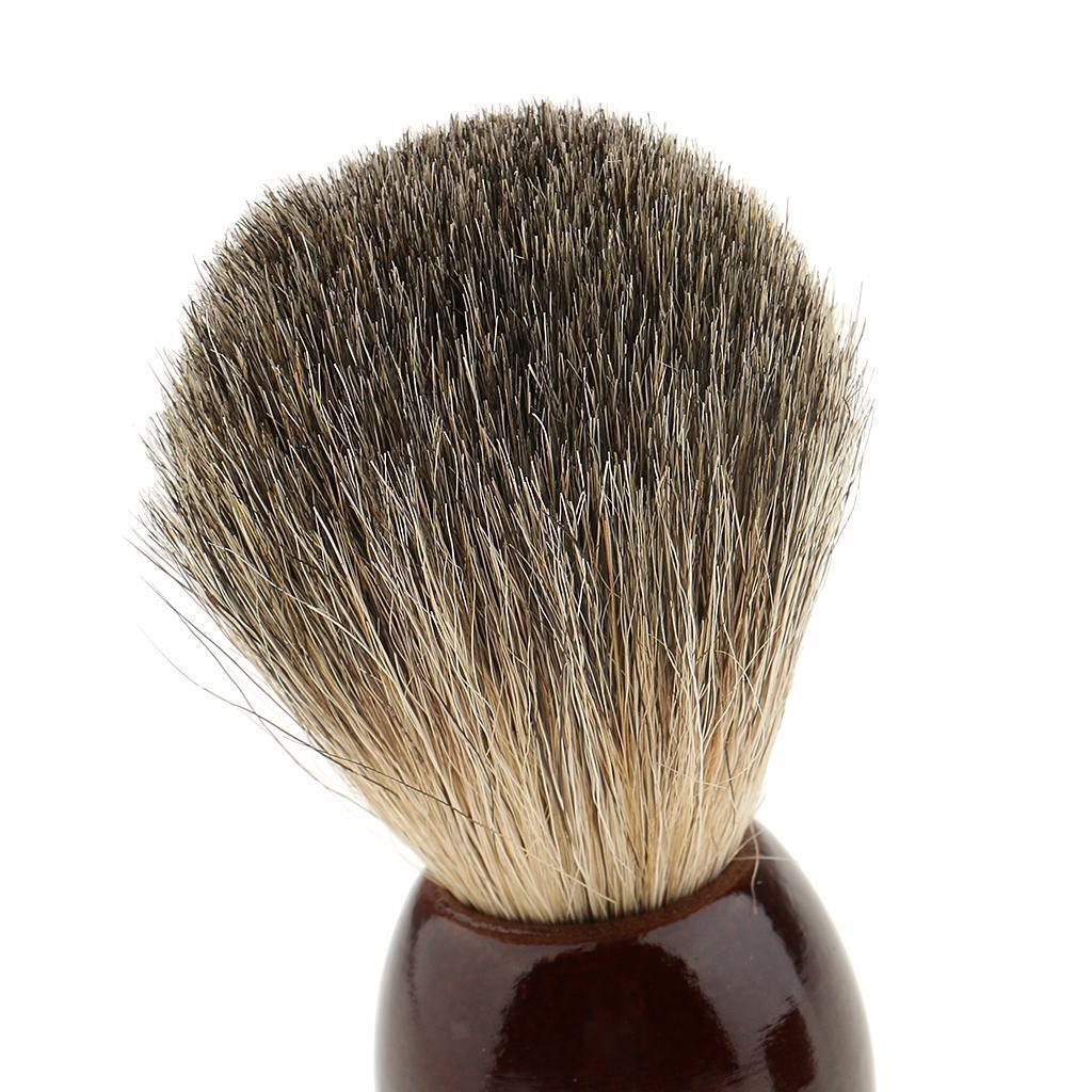 Wooden Men's Shaving Brush with Shave Mug Bowl Barber Beard Soap Cup Set