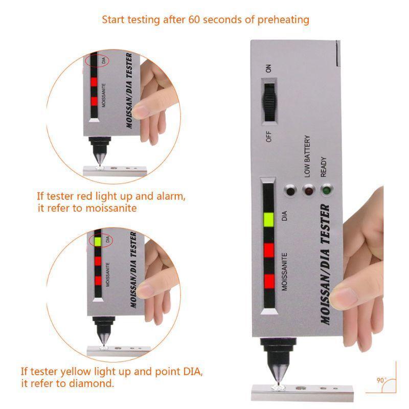 Jewelry Tools Diamond Selector LED Moissanite Tester High Accuracy Detector Pen